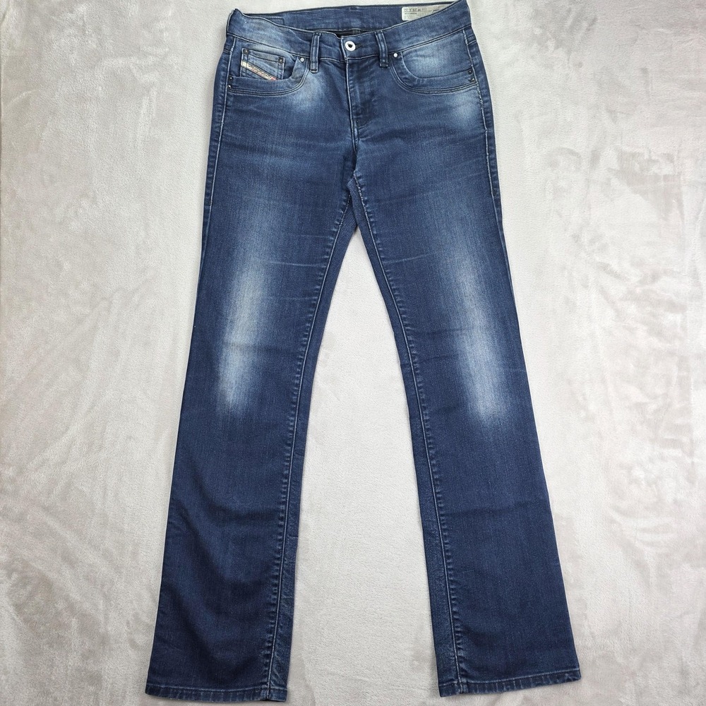 Diesel Ronhoir Jeans Womens 29 Blue Bootcut Y2K Wash 0885H Designer Denim